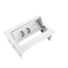 Filex Power Desk In – 2x 230V + 1x Keystone - White